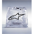 Orange Litecube Freezable Light Up Ice Cube - Blank